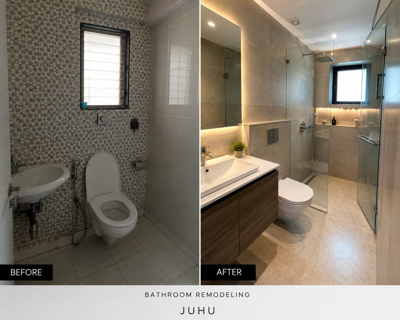 Bathroom remodeling at Juhu