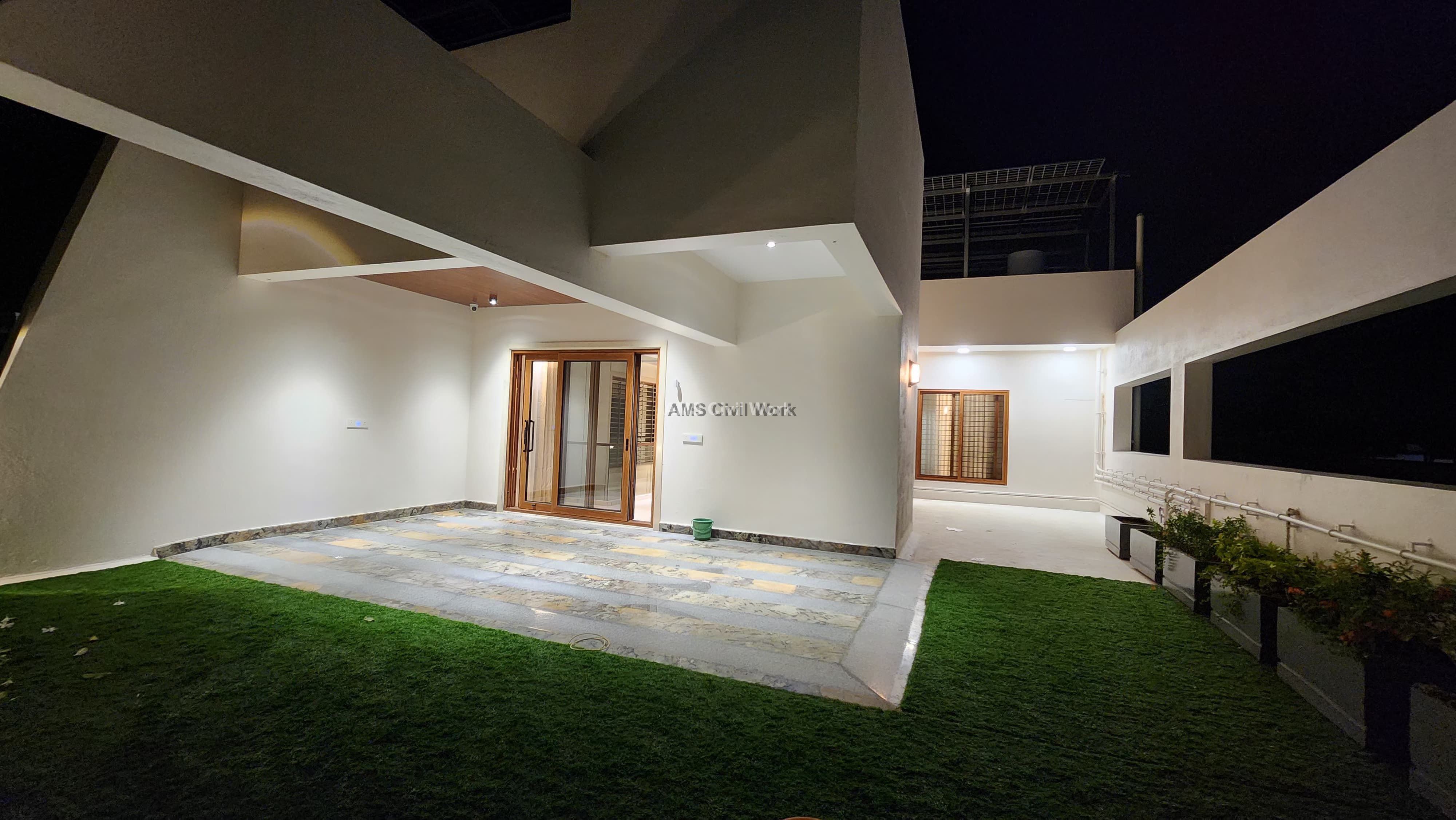 Curved Wall Living Room  Construction Project in Juhu