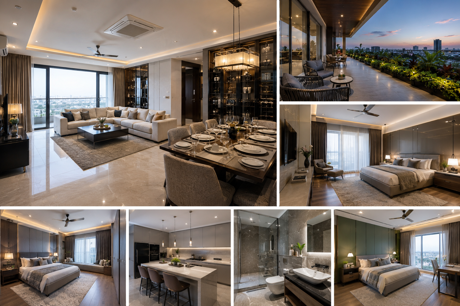 Luxury 4BHK Penthouse Renovation (₹65 Lakhs)